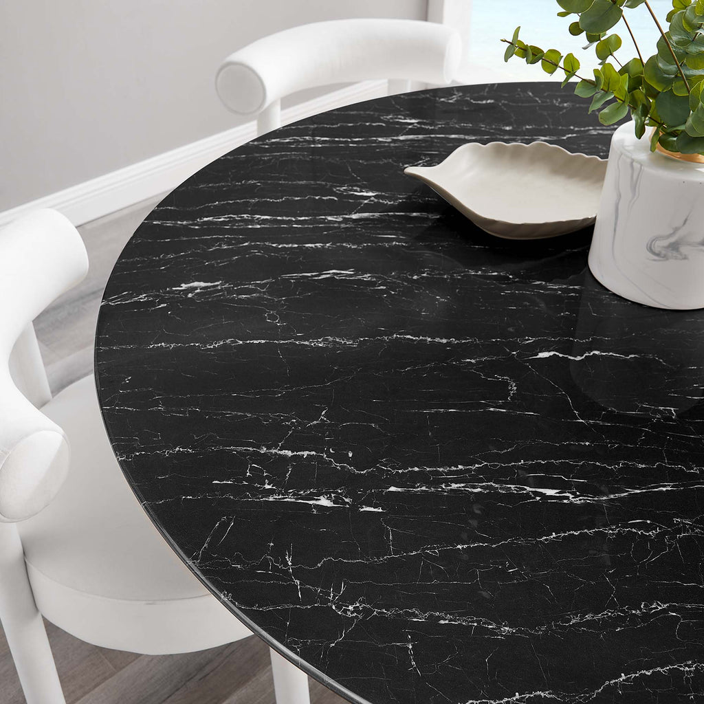 Lippa Round Faux Marble Dining Table by Modway