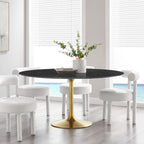 Lippa Round Faux Marble Dining Table by Modway