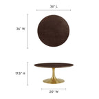 Lippa Round Wood Coffee Table by Modway