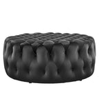 Amour Tufted Button Large Round Performance Velvet Ottoman by Modway