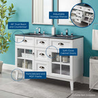 Isle 48" Double Bathroom Vanity Cabinet by Modway - EEI-5480