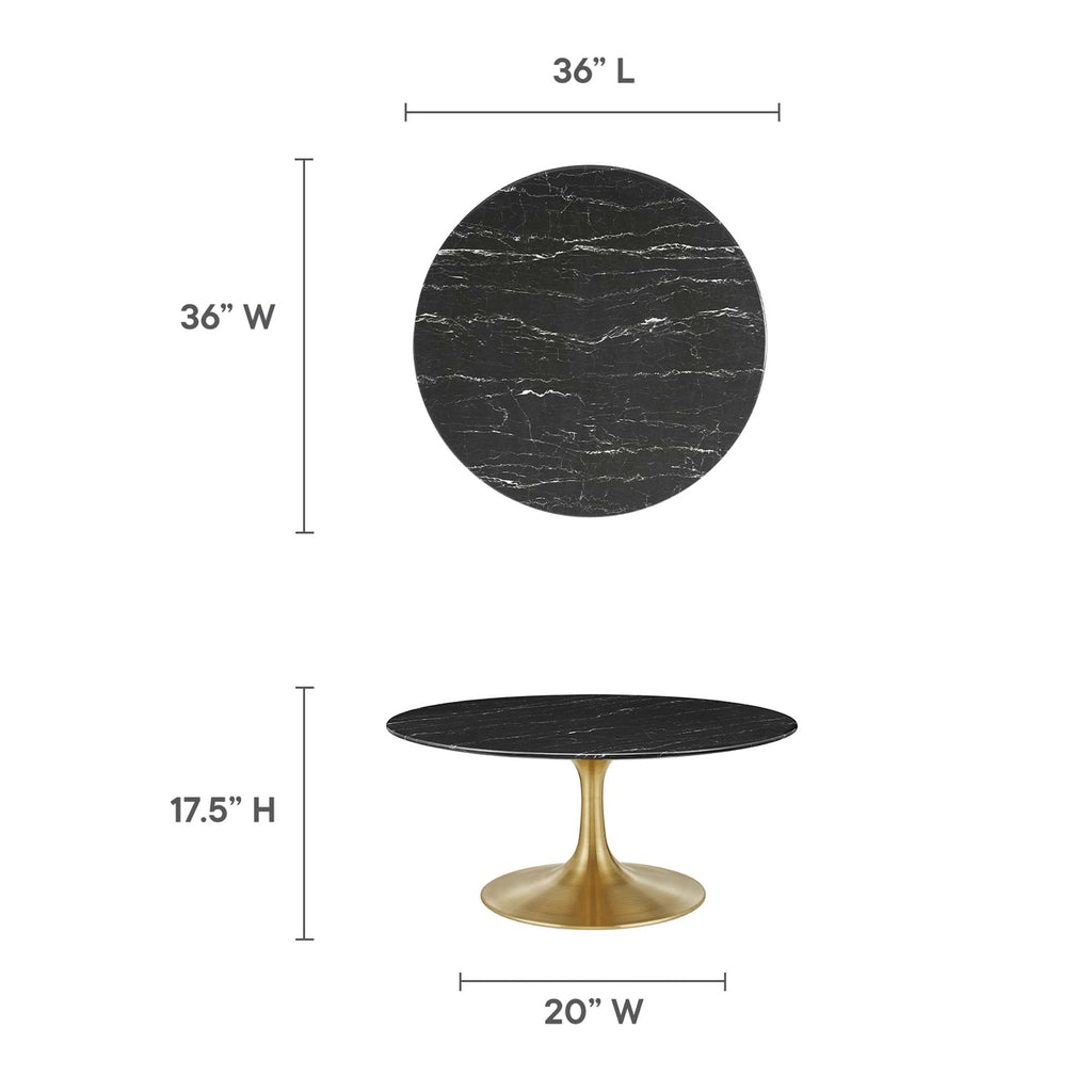 Lippa Round Faux Marble Coffee Table by Modway