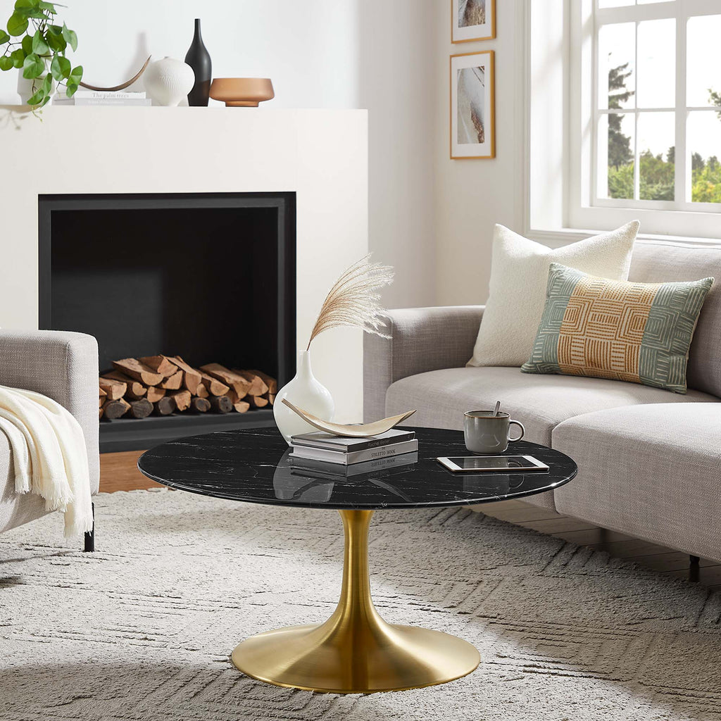 Lippa Round Faux Marble Coffee Table by Modway
