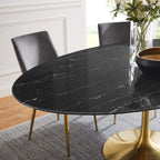 Lippa 78" Oval Faux Marble Dining Table by Modway - EEI-5528