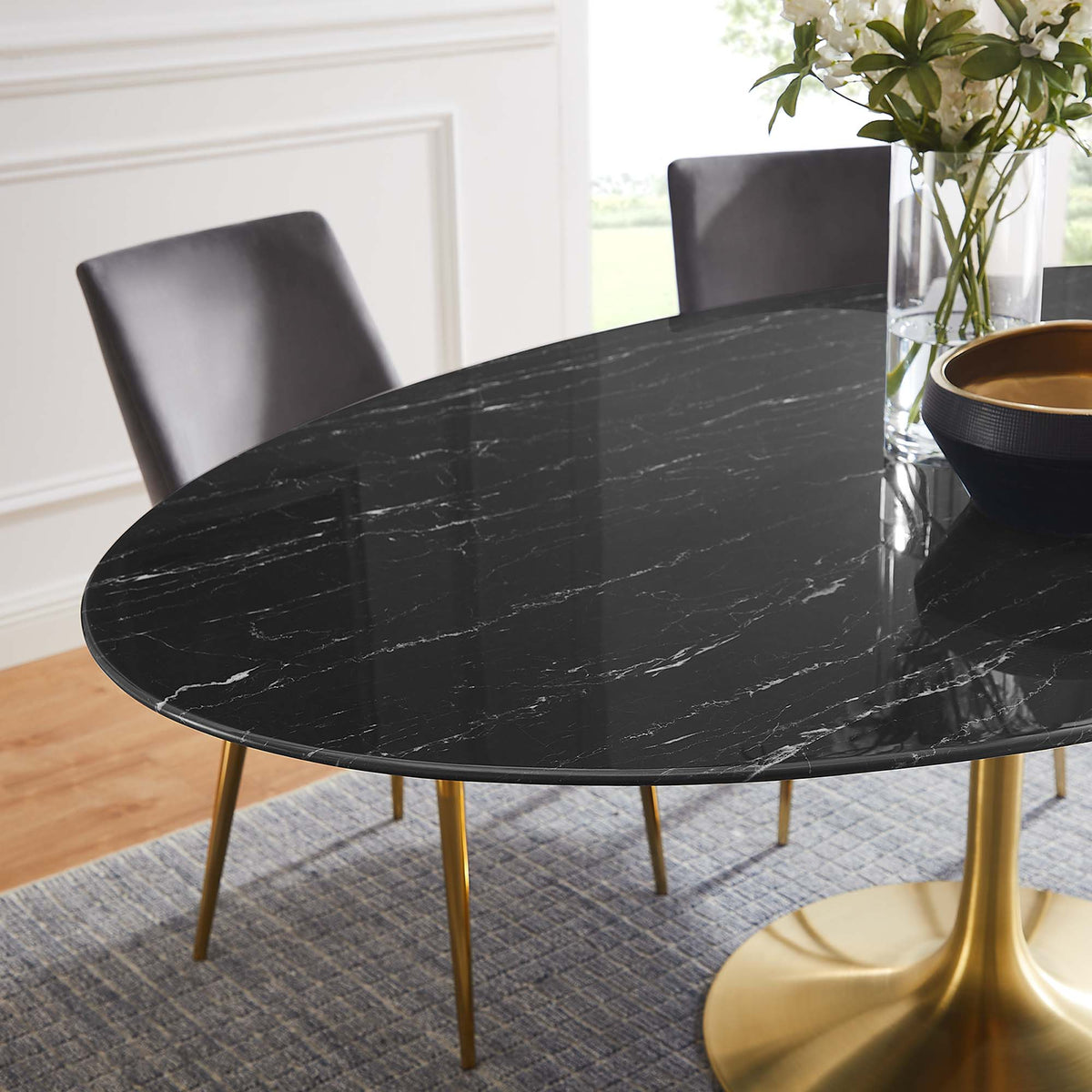 Lippa 78" Oval Faux Marble Dining Table by Modway - EEI-5528