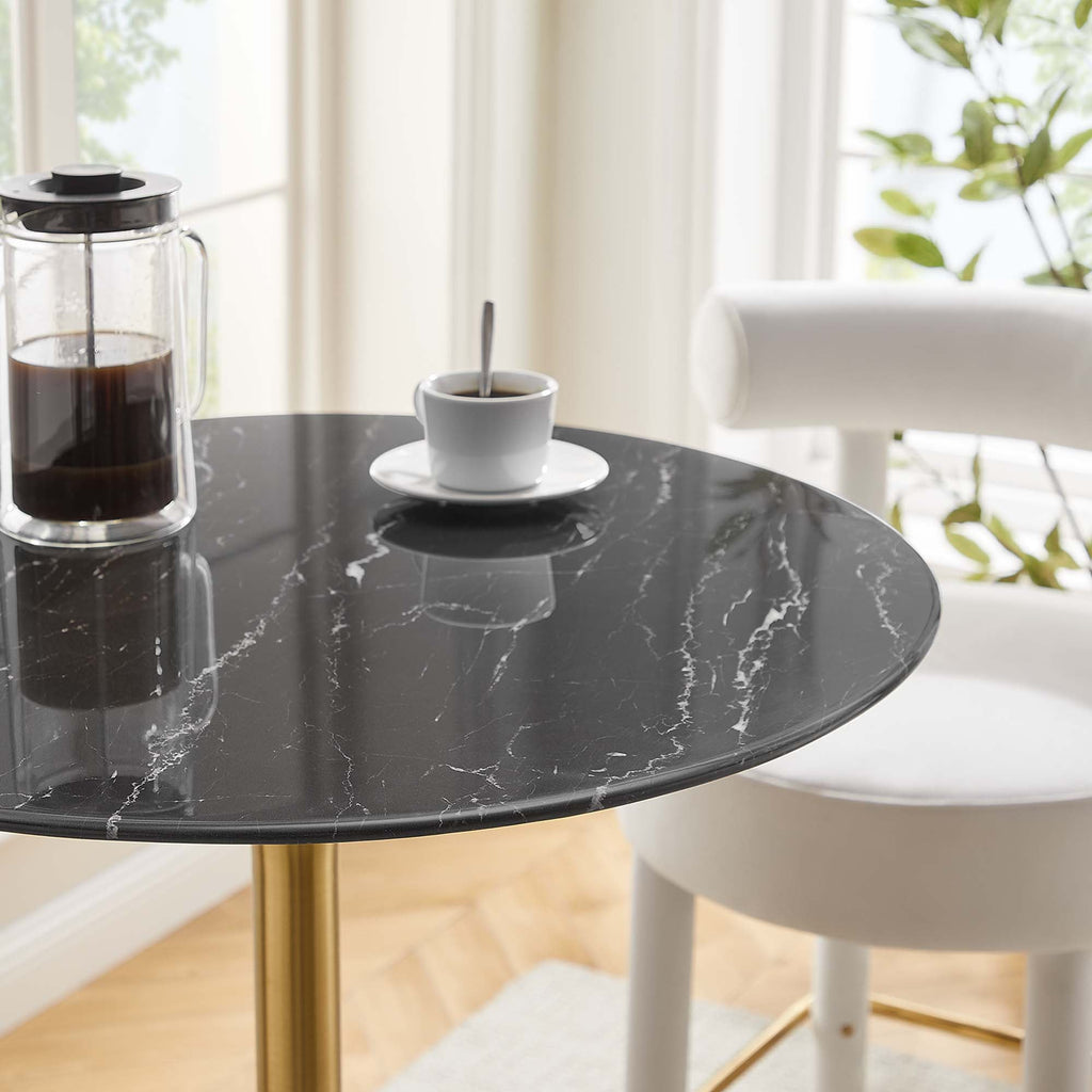 Lippa Round Faux Marble Bar Table by Modway
