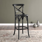 Gear Bar Stool by Modway - Black / Gray / Midnight Blue / Natural / Walnut / White (EEI-5563)
