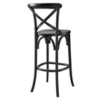 Gear Bar Stool by Modway - Black / Gray / Midnight Blue / Natural / Walnut / White (EEI-5563)