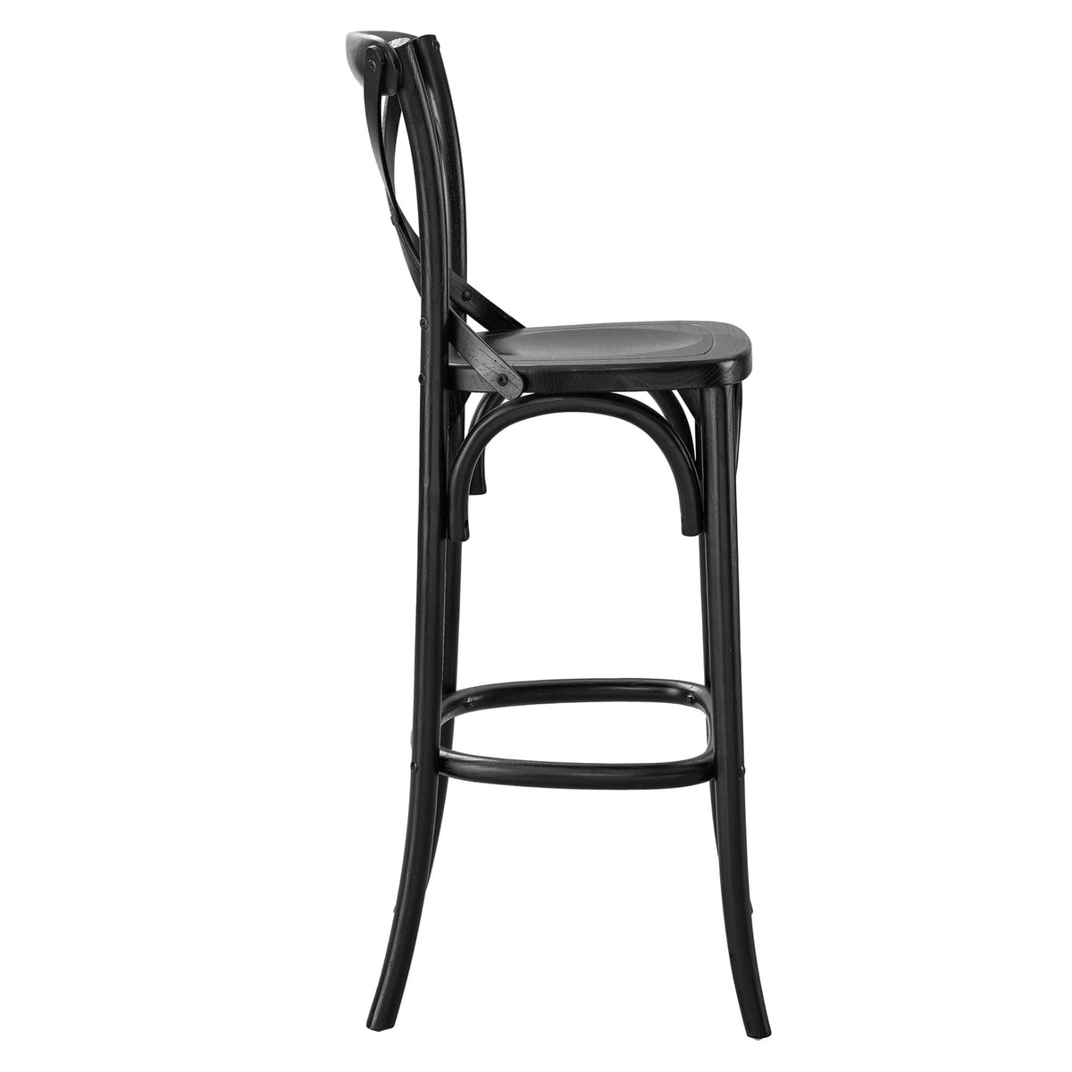 Gear Bar Stool by Modway - Black / Gray / Midnight Blue / Natural / Walnut / White (EEI-5563)