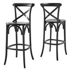 Gear Bar Stool by Modway - Black / Gray / Midnight Blue / Natural / Walnut / White (EEI-5563)