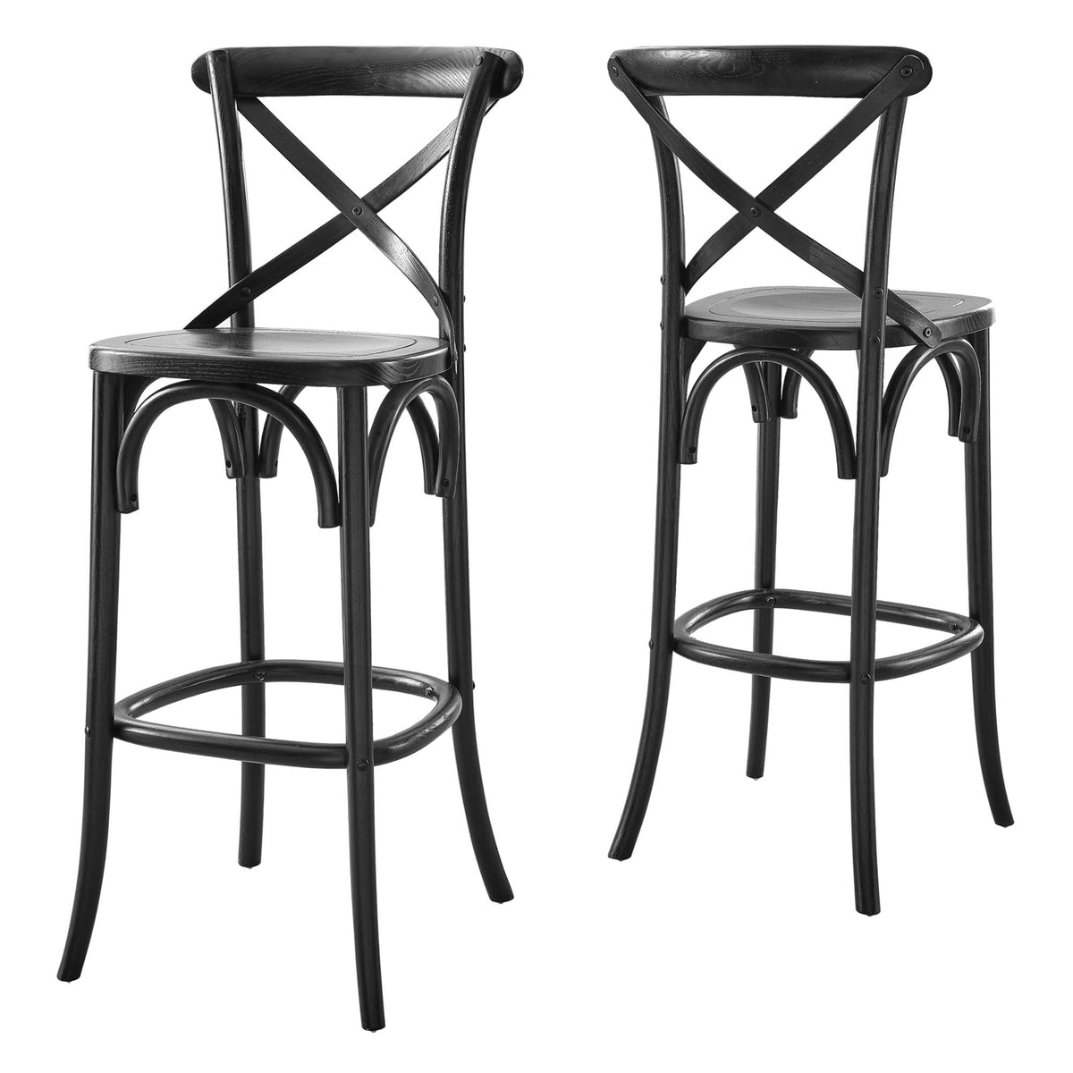 Gear Bar Stool by Modway - Black / Gray / Midnight Blue / Natural / Walnut / White (EEI-5563)