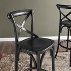 Gear Bar Stool by Modway - Black / Gray / Midnight Blue / Natural / Walnut / White (EEI-5563)