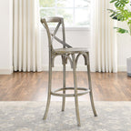 Gear Bar Stool by Modway - Black / Gray / Midnight Blue / Natural / Walnut / White (EEI-5563)