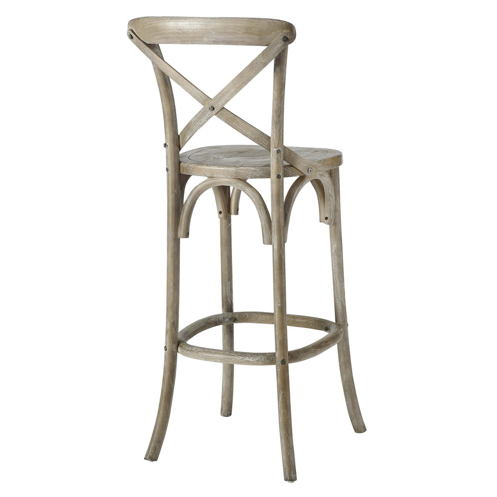 Gear Bar Stool by Modway - Black / Gray / Midnight Blue / Natural / Walnut / White (EEI-5563)