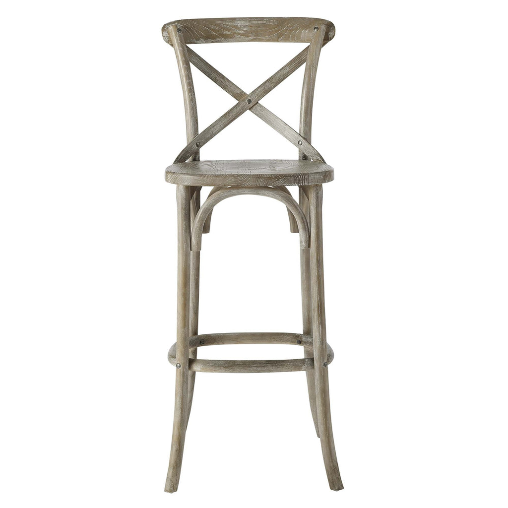 Gear Bar Stool by Modway - Black / Gray / Midnight Blue / Natural / Walnut / White (EEI-5563)
