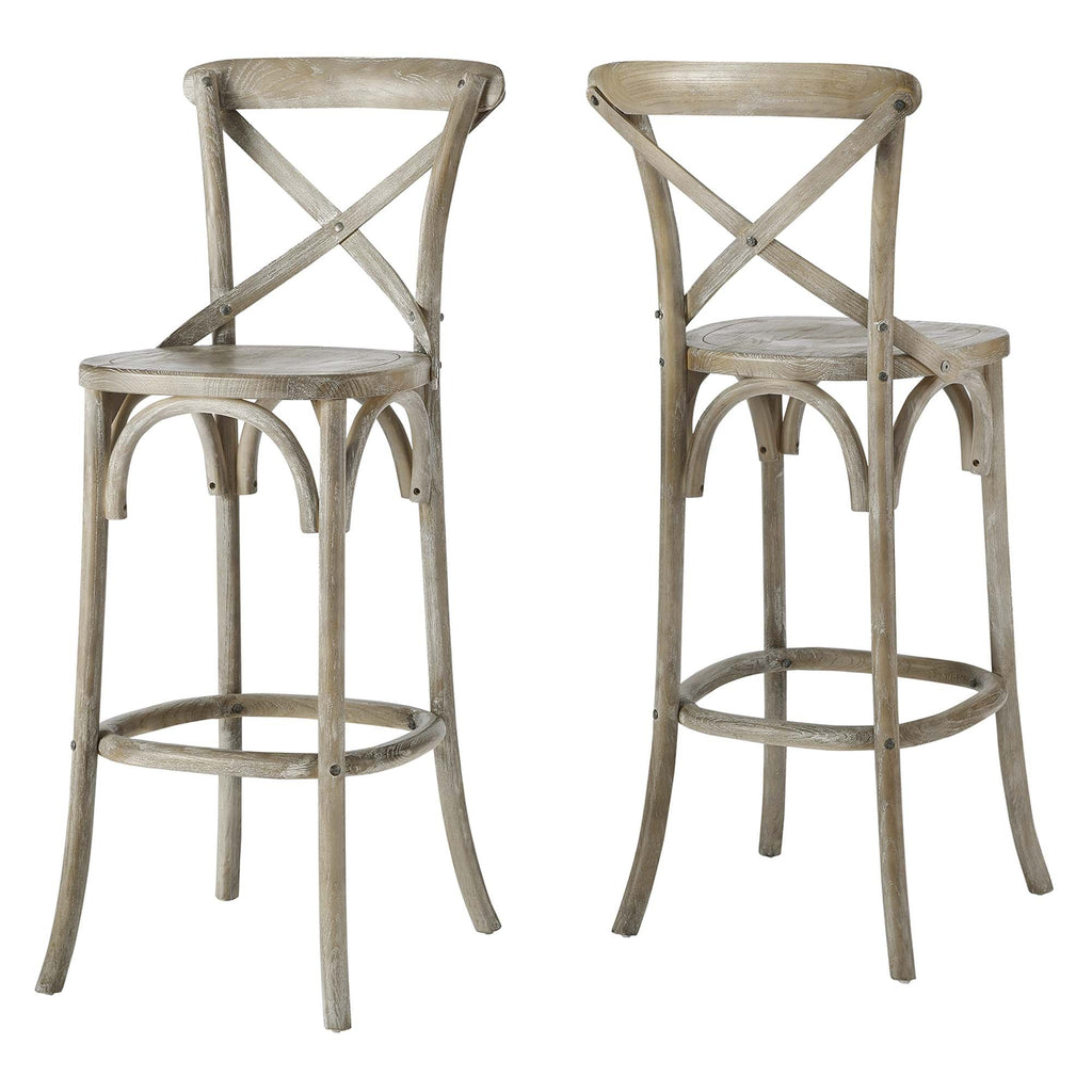 Gear Bar Stool by Modway - Black / Gray / Midnight Blue / Natural / Walnut / White (EEI-5563)