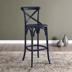 Gear Bar Stool by Modway - Black / Gray / Midnight Blue / Natural / Walnut / White (EEI-5563)