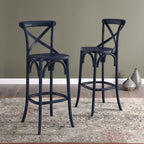 Gear Bar Stool by Modway - Black / Gray / Midnight Blue / Natural / Walnut / White (EEI-5563)