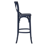 Gear Bar Stool by Modway - Black / Gray / Midnight Blue / Natural / Walnut / White (EEI-5563)