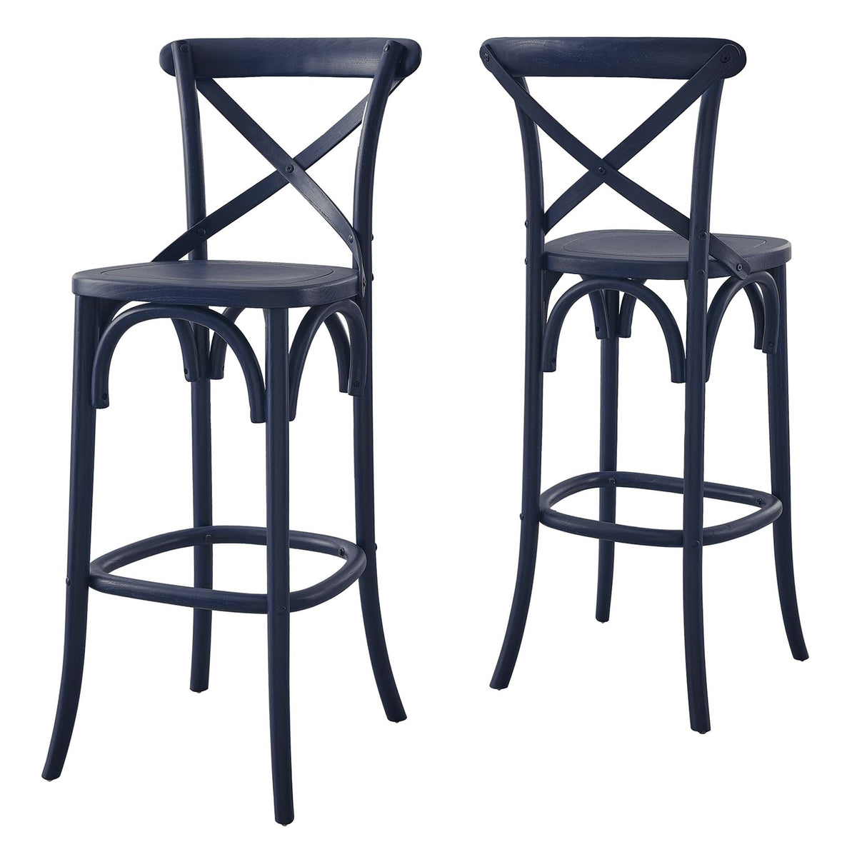 Gear Bar Stool by Modway - Black / Gray / Midnight Blue / Natural / Walnut / White (EEI-5563)