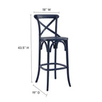 Gear Bar Stool by Modway - Black / Gray / Midnight Blue / Natural / Walnut / White (EEI-5563)