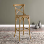 Gear Bar Stool by Modway - Black / Gray / Midnight Blue / Natural / Walnut / White (EEI-5563)