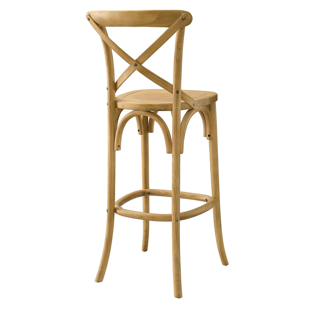 Gear Bar Stool by Modway - Black / Gray / Midnight Blue / Natural / Walnut / White (EEI-5563)