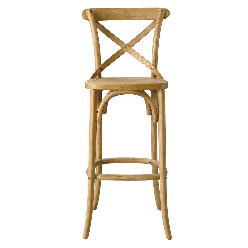 Gear Bar Stool by Modway - Black / Gray / Midnight Blue / Natural / Walnut / White (EEI-5563)