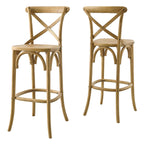 Gear Bar Stool by Modway - Black / Gray / Midnight Blue / Natural / Walnut / White (EEI-5563)