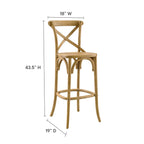 Gear Bar Stool by Modway - Black / Gray / Midnight Blue / Natural / Walnut / White (EEI-5563)