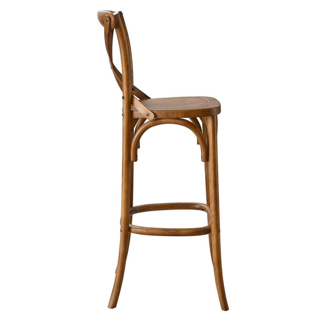 Gear Bar Stool by Modway - Black / Gray / Midnight Blue / Natural / Walnut / White (EEI-5563)