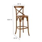 Gear Bar Stool by Modway - Black / Gray / Midnight Blue / Natural / Walnut / White (EEI-5563)