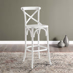 Gear Bar Stool by Modway - Black / Gray / Midnight Blue / Natural / Walnut / White (EEI-5563)
