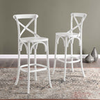 Gear Bar Stool by Modway - Black / Gray / Midnight Blue / Natural / Walnut / White (EEI-5563)