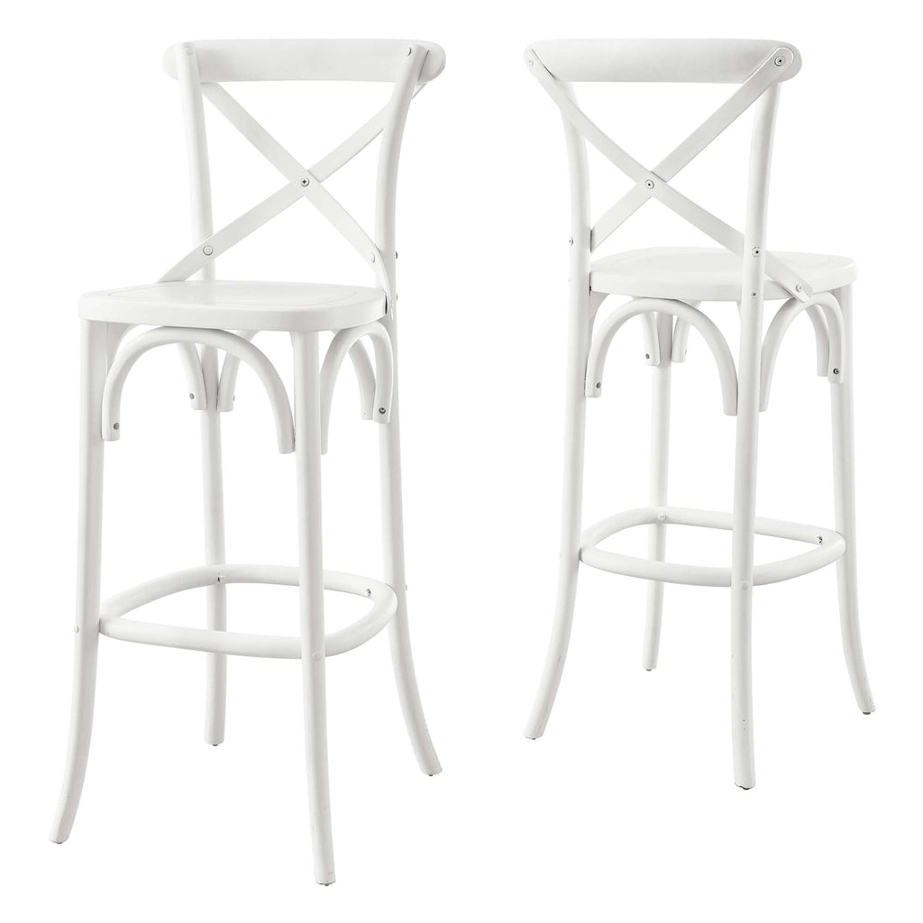 Gear Bar Stool by Modway - Black / Gray / Midnight Blue / Natural / Walnut / White (EEI-5563)