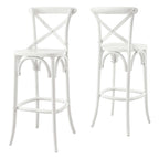 Gear Bar Stool by Modway - Black / Gray / Midnight Blue / Natural / Walnut / White (EEI-5563)