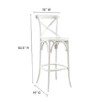 Gear Bar Stool by Modway - Black / Gray / Midnight Blue / Natural / Walnut / White (EEI-5563)