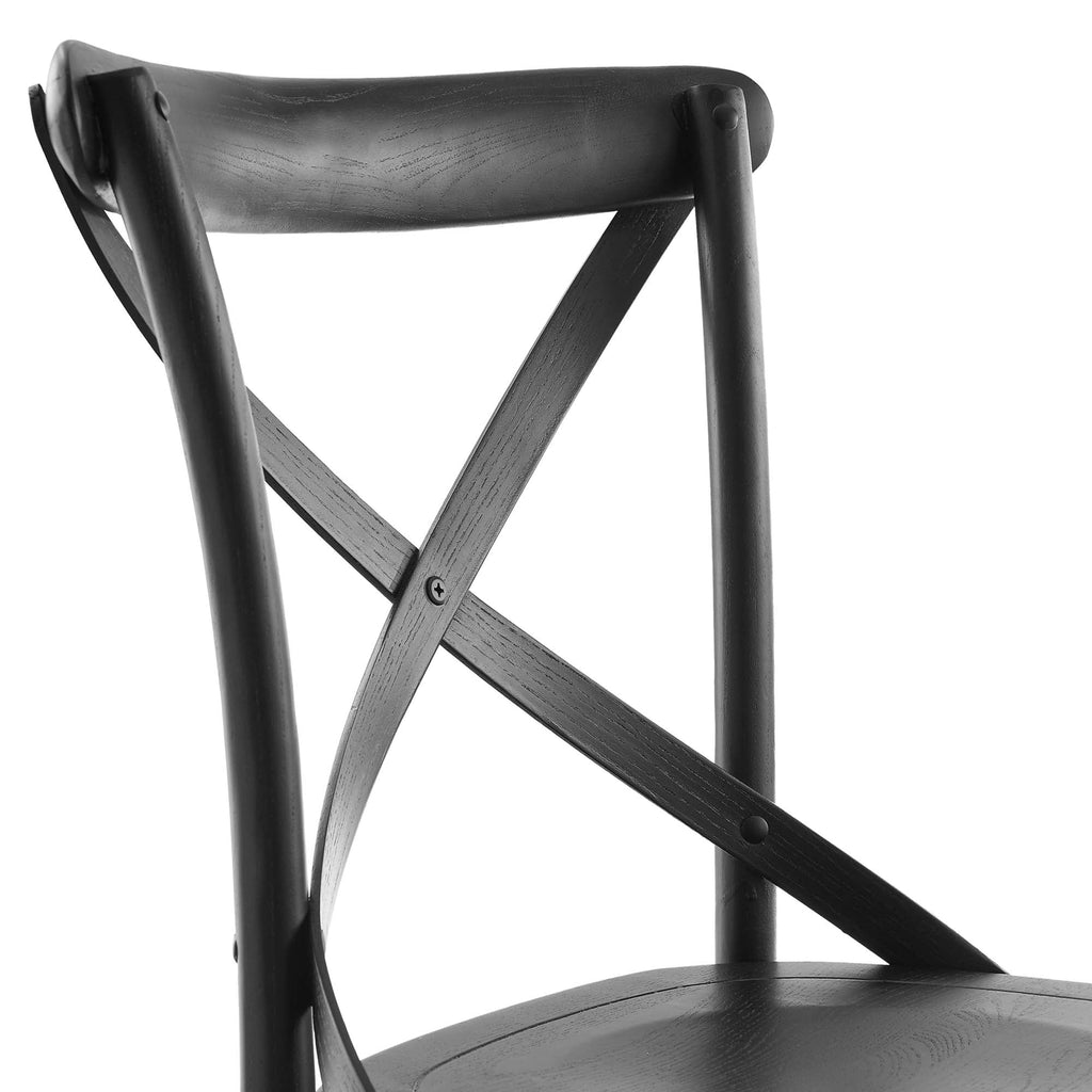 Gear Dining Side Chair by Modway - Black / Gray / Midnight Blue / Natural / Walnut / White