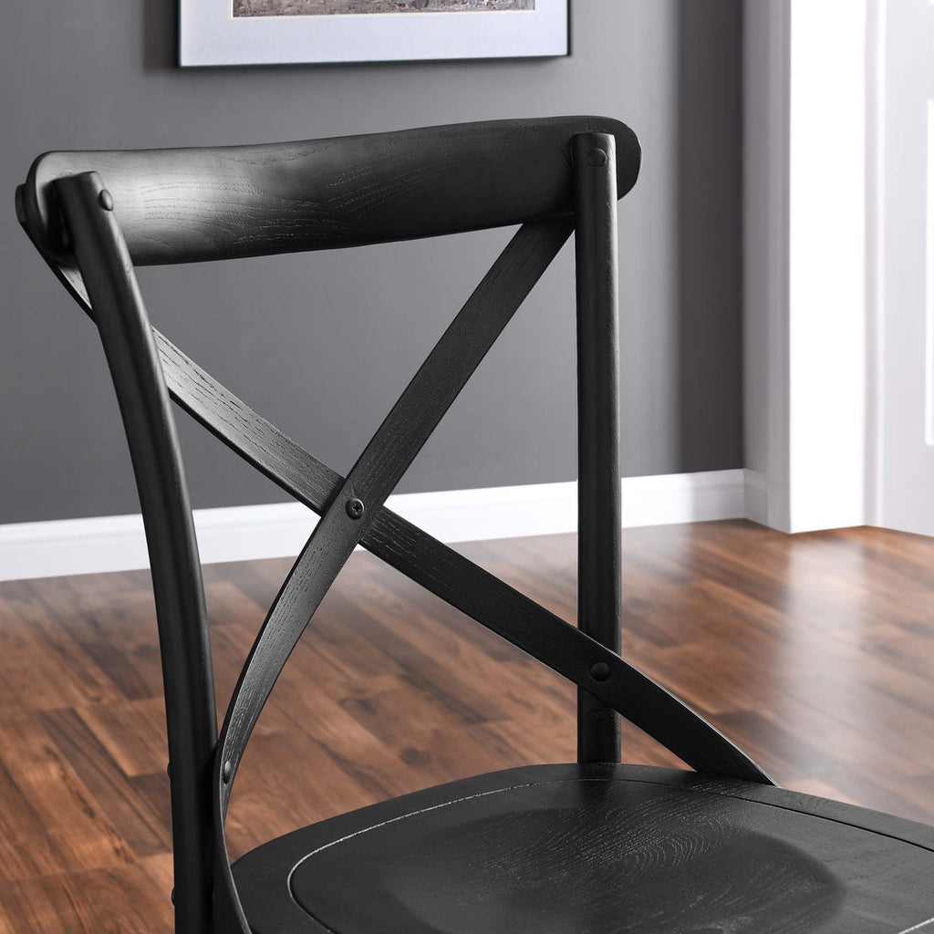 Gear Dining Side Chair by Modway - Black / Gray / Midnight Blue / Natural / Walnut / White