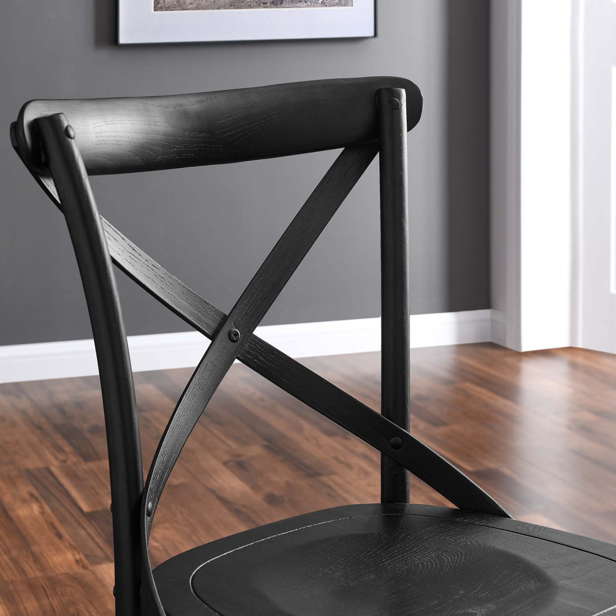 Gear Dining Side Chair by Modway - Black / Gray / Midnight Blue / Natural / Walnut / White