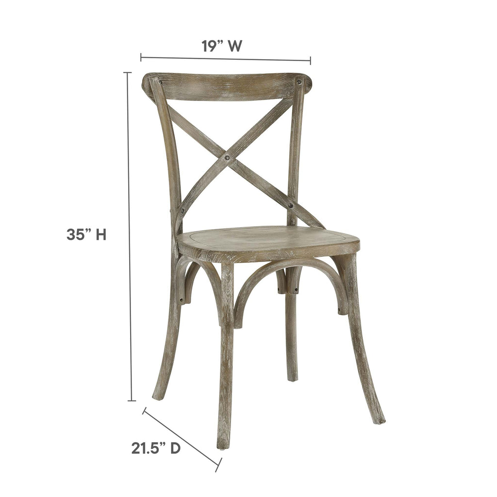 Gear Dining Side Chair by Modway - Black / Gray / Midnight Blue / Natural / Walnut / White