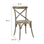 Gear Dining Side Chair by Modway - Black / Gray / Midnight Blue / Natural / Walnut / White