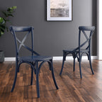 Gear Dining Side Chair by Modway - Black / Gray / Midnight Blue / Natural / Walnut / White