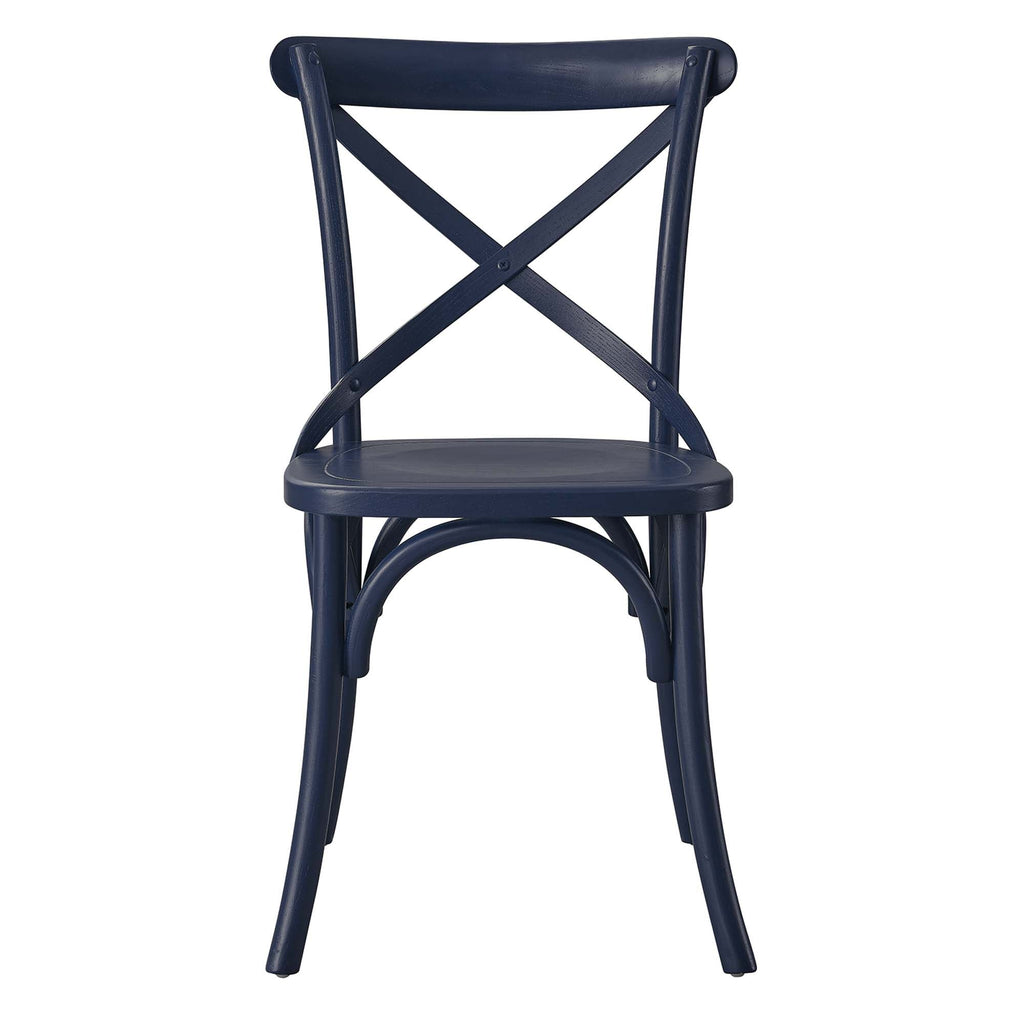 Gear Dining Side Chair by Modway - Black / Gray / Midnight Blue / Natural / Walnut / White