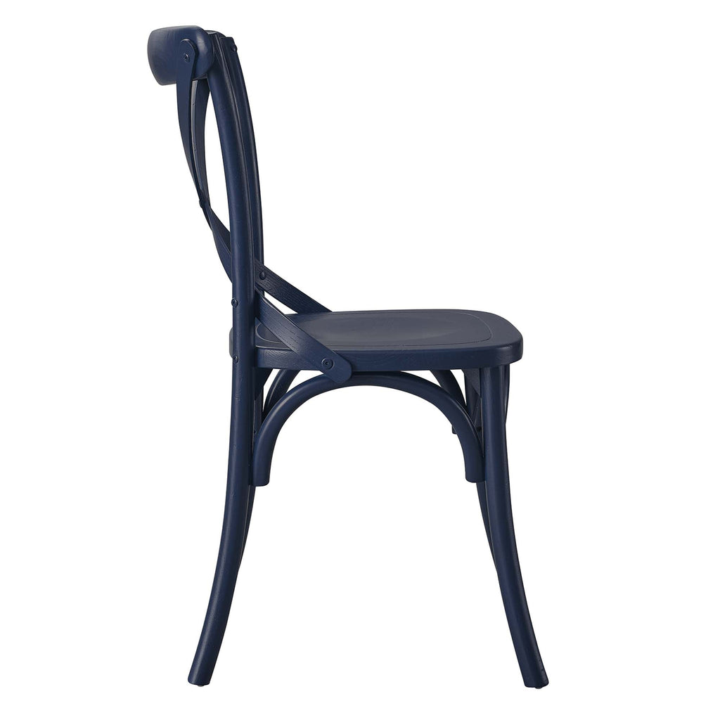Gear Dining Side Chair by Modway - Black / Gray / Midnight Blue / Natural / Walnut / White