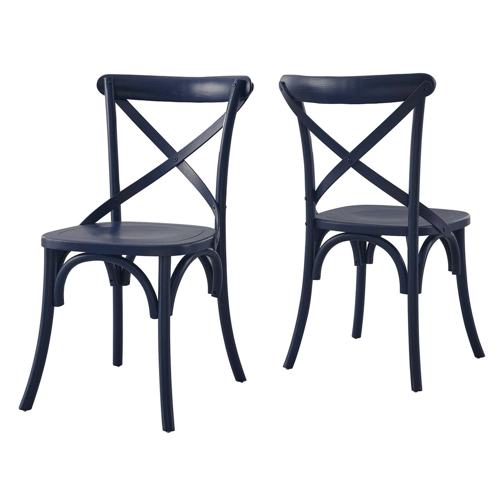 Gear Dining Side Chair by Modway - Black / Gray / Midnight Blue / Natural / Walnut / White