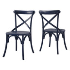 Gear Dining Side Chair by Modway - Black / Gray / Midnight Blue / Natural / Walnut / White