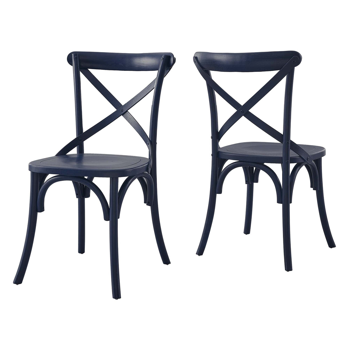 Gear Dining Side Chair by Modway - Black / Gray / Midnight Blue / Natural / Walnut / White