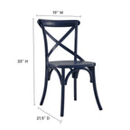 Gear Dining Side Chair by Modway - Black / Gray / Midnight Blue / Natural / Walnut / White