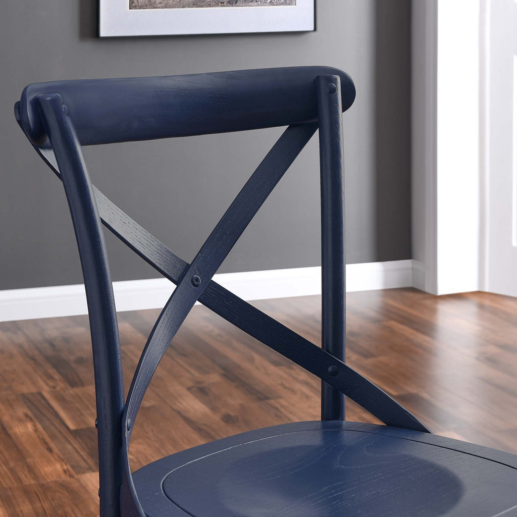 Gear Dining Side Chair by Modway - Black / Gray / Midnight Blue / Natural / Walnut / White